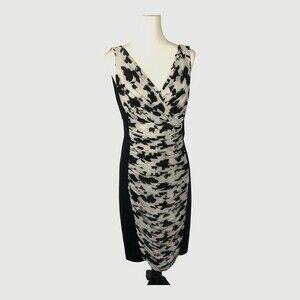 White‎ House Black Market Slimming Ruched Sleeveless Cocktail Office Dress  10